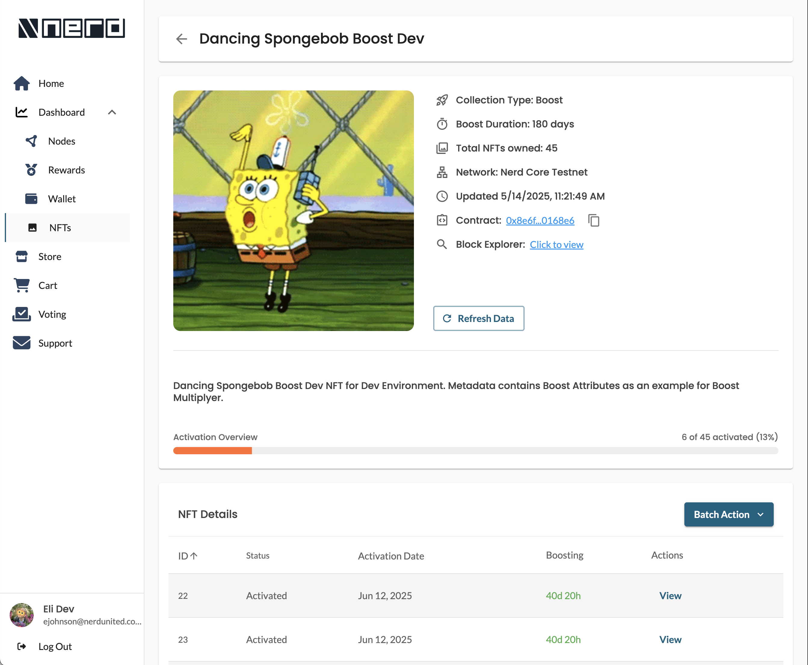 Nerd template NFTs screenshot