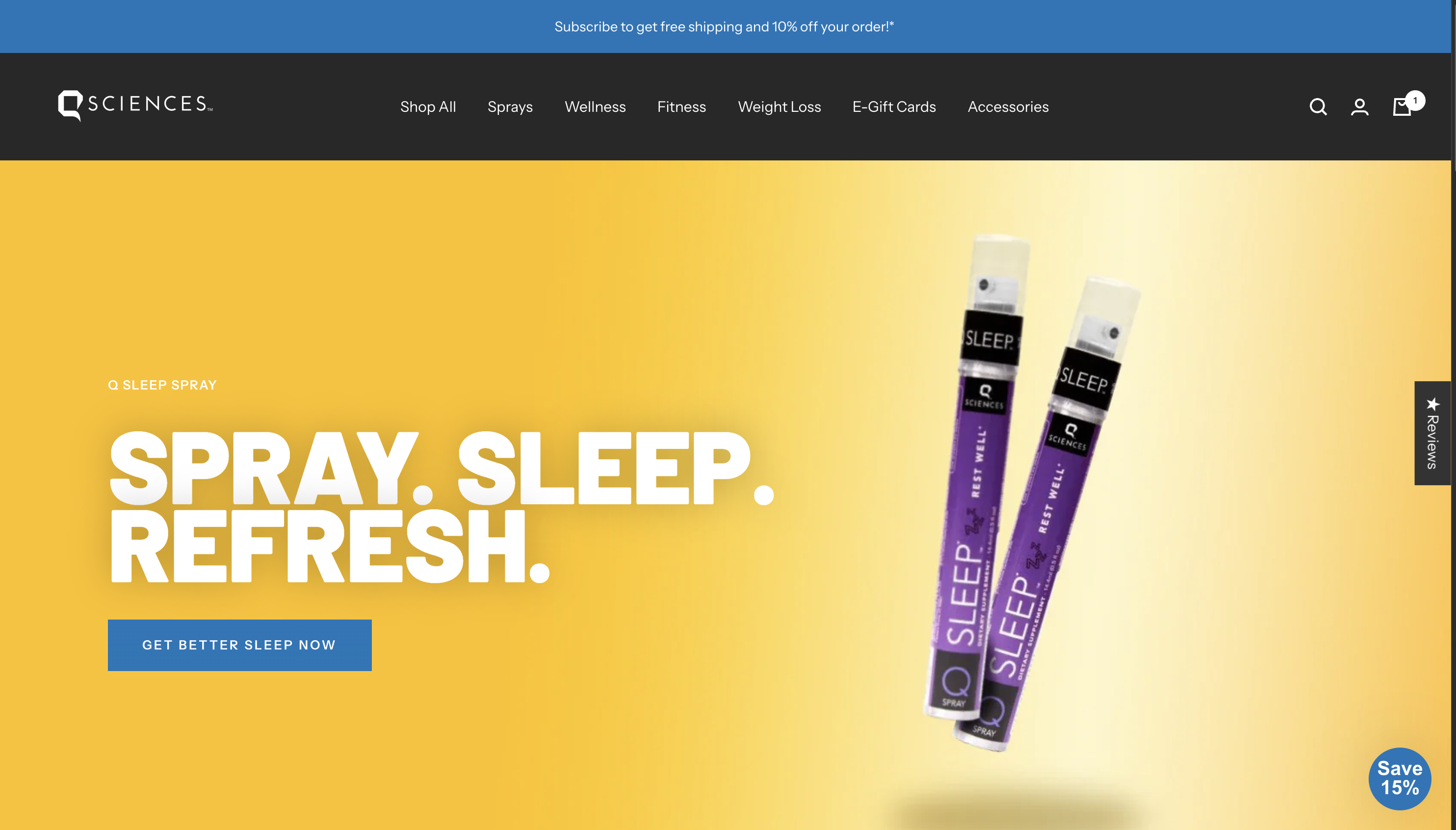 Q Sciences website screenshot